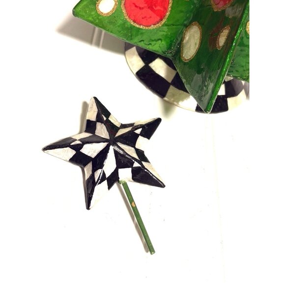 Mackenzie-Childs Jolly Dot Tree Capiz Shell Christmas Tree 19” Tall - Picture 9 of 12